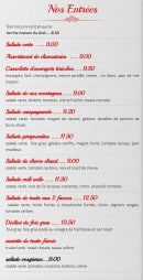 Carte et menu de La flamme gourmande à Vagney — Les entrées