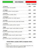 Menu La Trattoria - Nos paninis