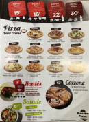 Menu Pizza Maestro - Les pizzas base crème
