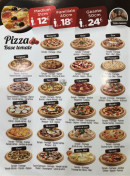 Menu Pizza Maestro - Les pizzas base tomate