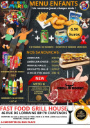 Carte et menu de Grill House 88 à Chatenois — Les sandwichs et menu enfants