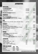Carte et menu de Auberge du Pont Jean D'Zoure à La Bresse — Apéritifs