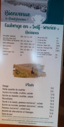 Carte et menu de Ferme et Auberge Breizhousen à La Bresse — La carte
