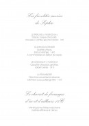 Menu Les Jardins de Sophie - Desserts