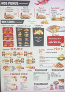 Menu Toscane - Les menus, tacos et tex mex,...