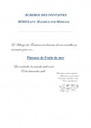Carte et menu de Auberge des fontaines à Saint Maurice sur Moselle — Suggestions du moment