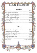 Carte et menu de Au Pays de Jeanne à Domremy la Pucelle — La carte brasserie