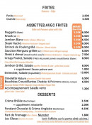 Carte et menu de Friterie Au Petit Creux à Anould — Les frites, assiettes et desserts