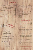 Menu L'Alpinette - Les plats, burgers et pitchous