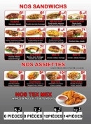 Menu O'delices 44 - Les sandwichs, assiettes et tex mex
