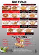 Menu O'delices 44 - Les pizzas, paninis et salades