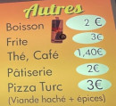 Menu Ozyil kebab - Les autres