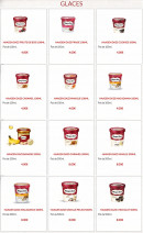 Menu Pizza Di Mario - Les glaces