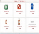 Menu Pizza Di Mario - Les vins et bières