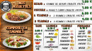 Menu Whynot - Les salades et assiettes