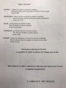 Carte et menu de L'ambiance des Halles à Sens — exemple de menu