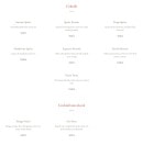 Menu La Casa del Nachi - Les cocktails