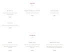 Menu La Casa del Nachi - Les apéritifs et antipasti