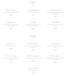 Menu La Casa del Nachi - Les dolci et Gnocchi