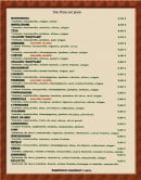 Menu Restauran De Vieux Pont - Les pizzas