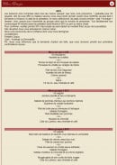 Carte et menu de Auberge La Demoiselle à Saint Fargeau — Menu groupe