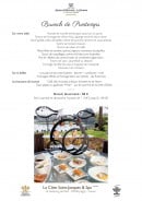 Menu La Côte Saint Jacques - Le brunch