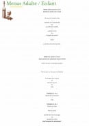 Menu Au Vrai Chablis - Les menus 