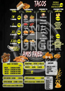 Menu Amis burger house - Tacos personnalisé, wings et sauces,...