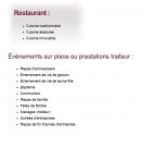 Menu Hotel Saint Christophe - Le restaurant et les prestations traiteur