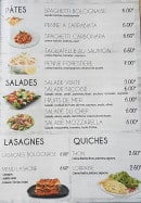 Menu Le tamarin - Les pâtes, salades et lasagnes