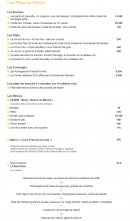 Menu Lepotaufeu Marie France - Entrées, plats, fromages, ....