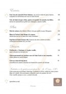 Menu Les capucines - Les entrées, plats et desserts