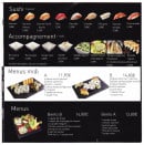Menu Naka naka - Les sushis, accompagnements et menus