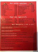 Carte et menu de Au Fournil de Francis à Menoncourt — Les menus