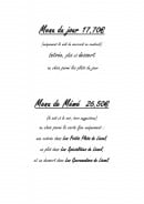 Menu Mémé Liesel - Les menus