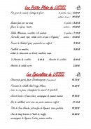 Menu Mémé Liesel - Les Petits Plats et Spécialités