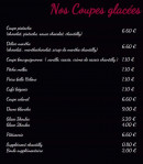 Menu Aux Trois Bonheurs - Coupes glacées