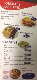 Menu L'Antalya - Formule assiettes et salades