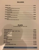 Menu L'Olive Bleue - Les salades et plats