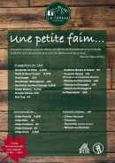 Menu La Cabane - Suggestions du chef, gourmandises et desserts 