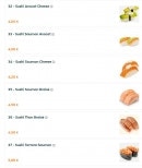 Menu Sushi So - Les sushis page 2