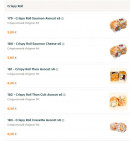 Menu Sushi So - Les crispys rolls