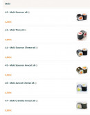 Menu Sushi So - Les makis page 1