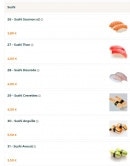 Menu Sushi So - Les sushis page 1