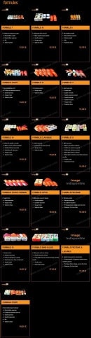 Menu Sushi Story - Les Formules