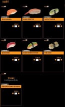 Menu Sushi Story - Les Sushis