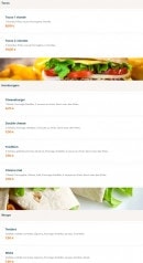 Menu O'Gourmet - Les tacos, hamburgers et wraps