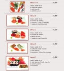 Menu Sushi Kyo Futao - Les menus maki, sushi, sashimi(suite)