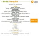 Menu Prix par le Temps - Buffet Tranquille