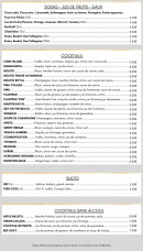 Carte et menu de Living Room à Palaiseau — Sodas et cocktails